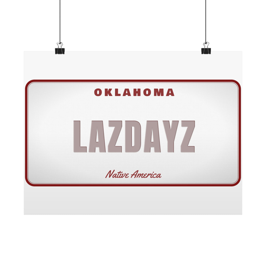 Custom License Plate Wall Poster