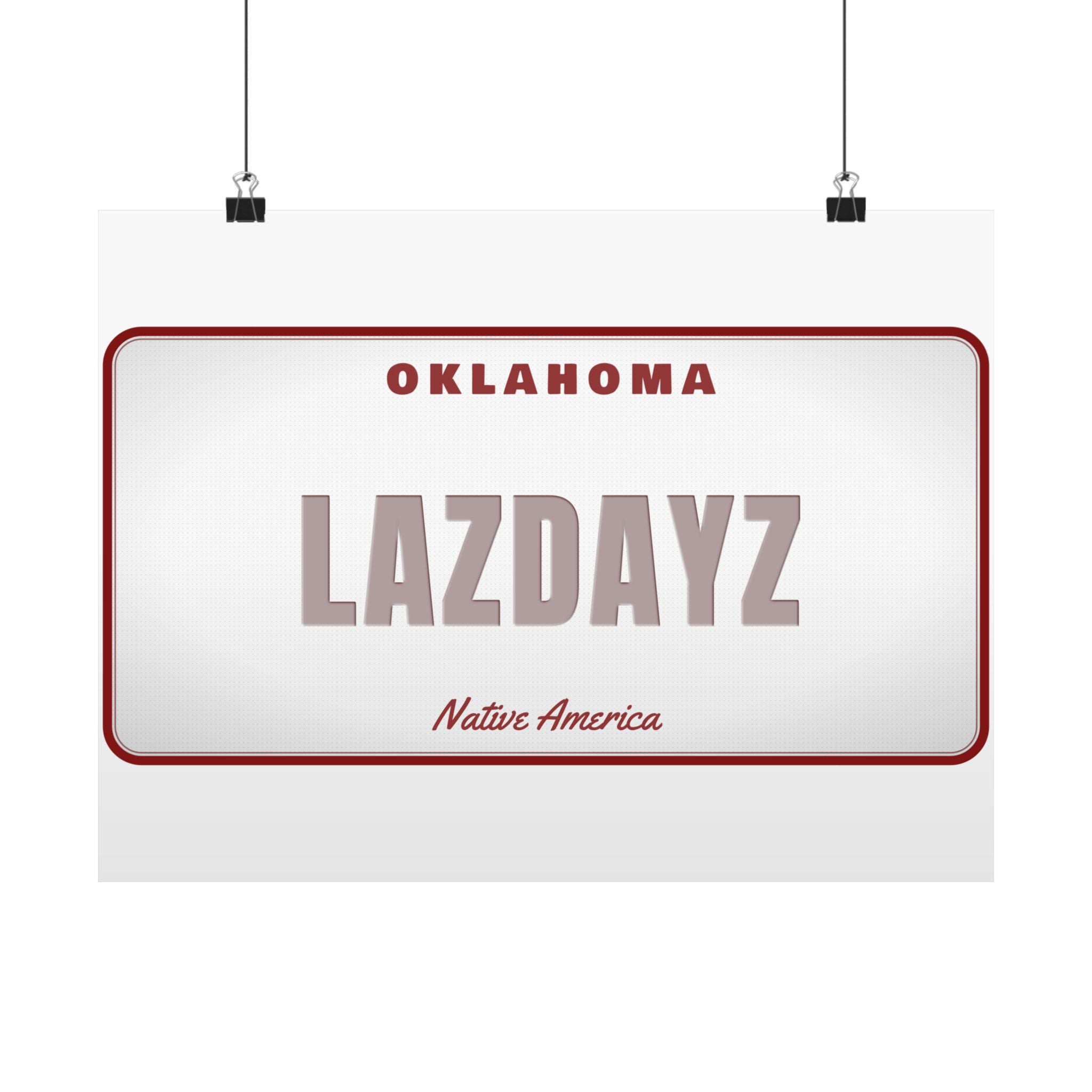 Custom License Plate Wall Poster