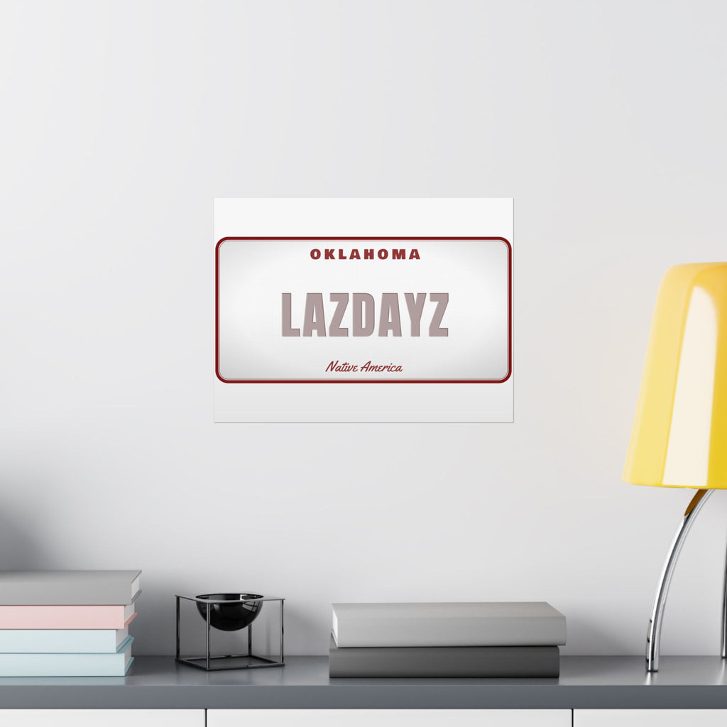Custom License Plate Wall Poster