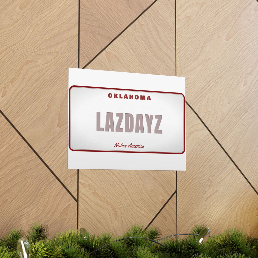 Custom License Plate Wall Poster